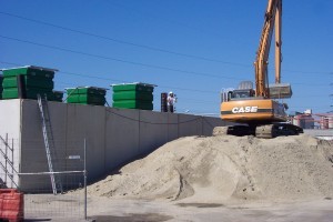tas de sable du chantier DPA cuves éthanol - Aqio