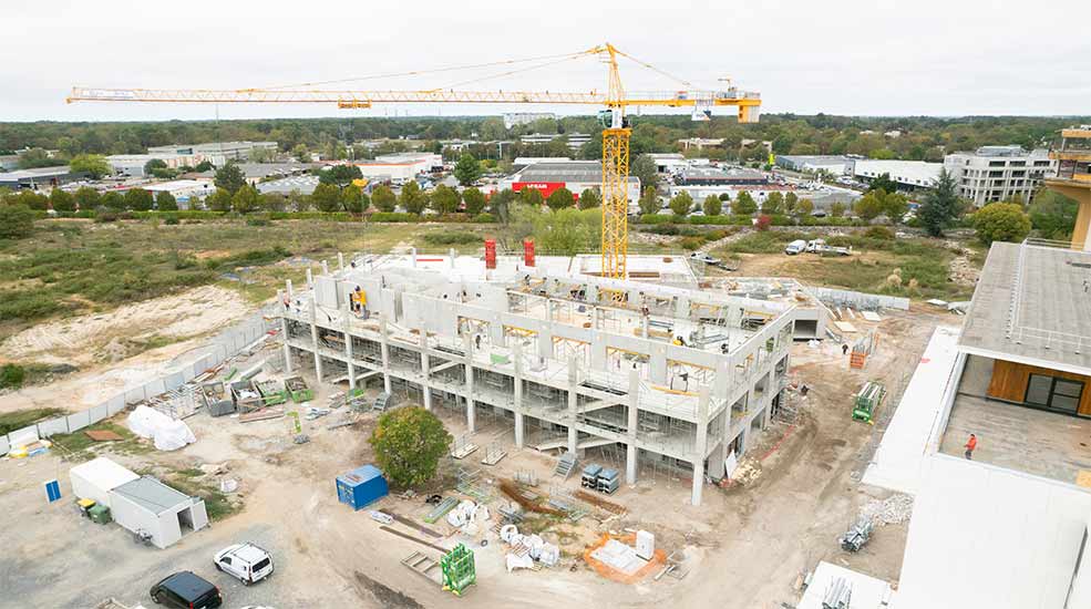 Construction bâtiment JARDIN – Parc AMPERIS à PESSAC